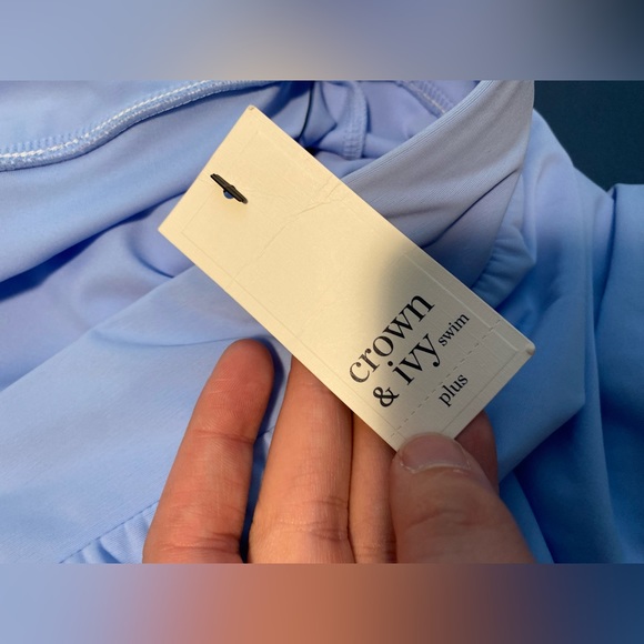 NWT Crown & Ivy Blue Plus Swim Skirt with Charm size 3X - Picture 5 of 5